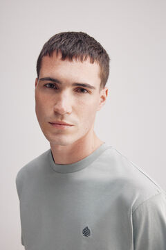Springfield Playera básica cuello redondo verde