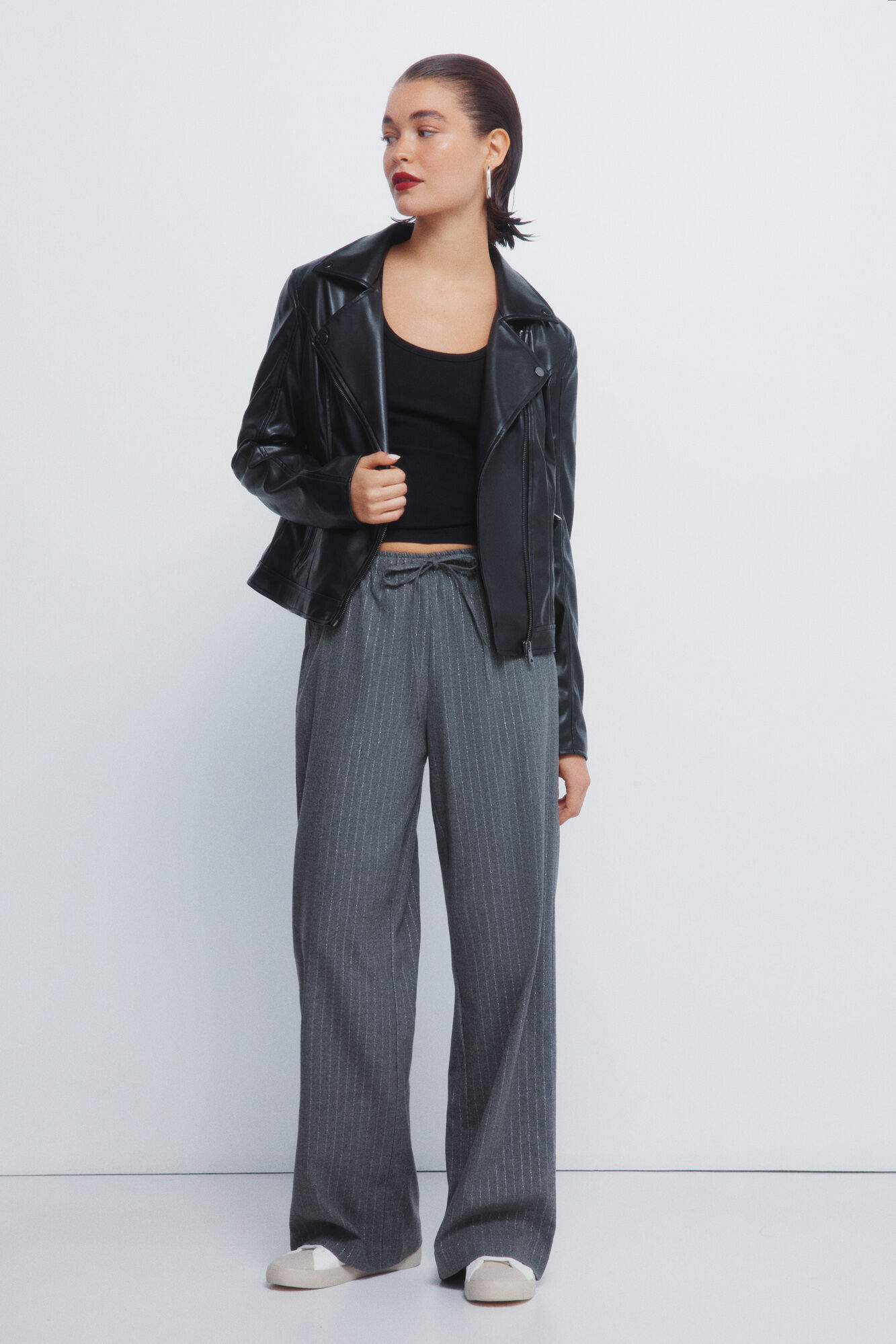 Springfield Pantalones jogger de rayas de l&uacute;rex