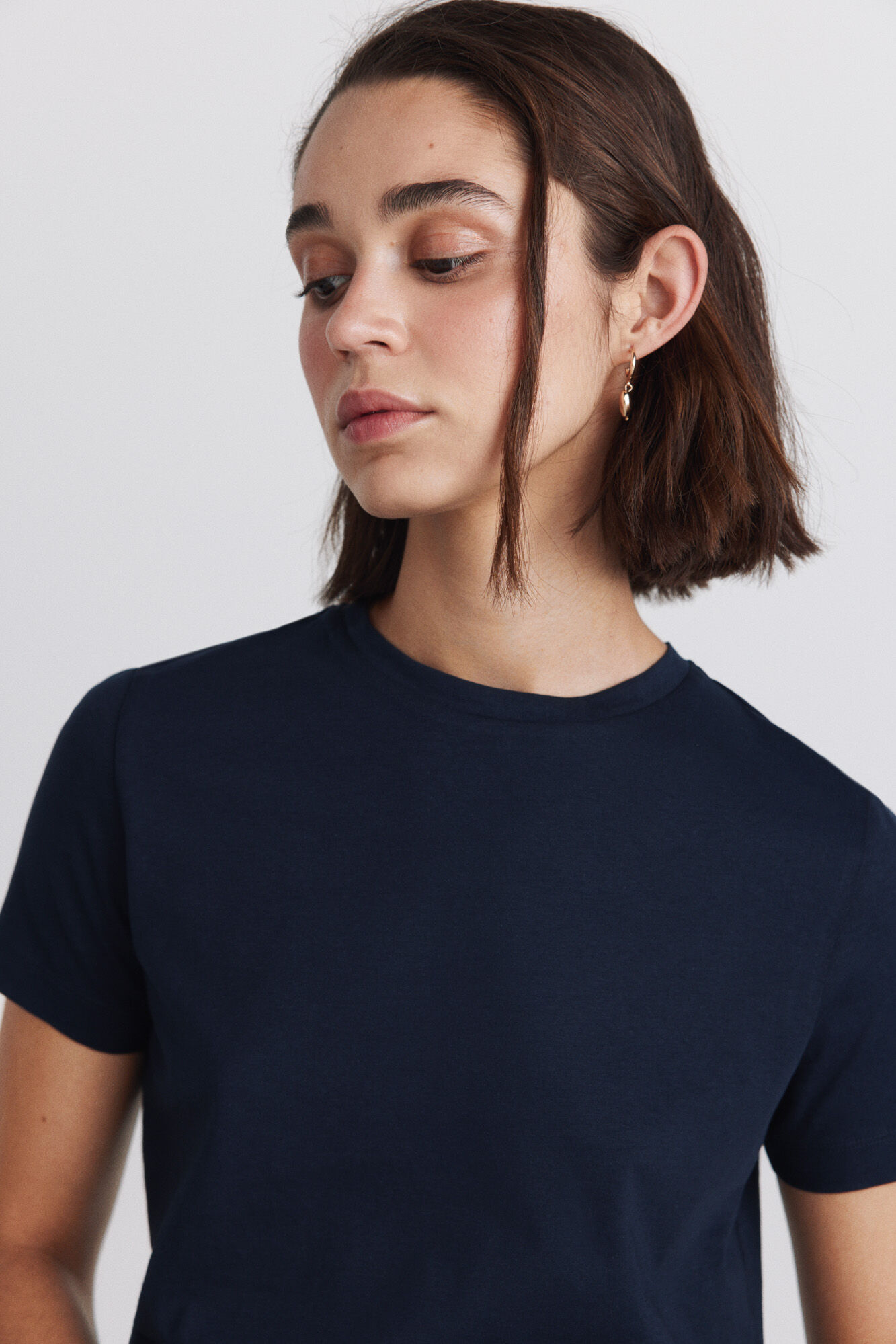 Springfield Playera b&aacute;sica de algod&oacute;n lisa negro