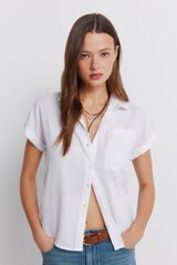 Springfield Camisa de manga corta de lino natural