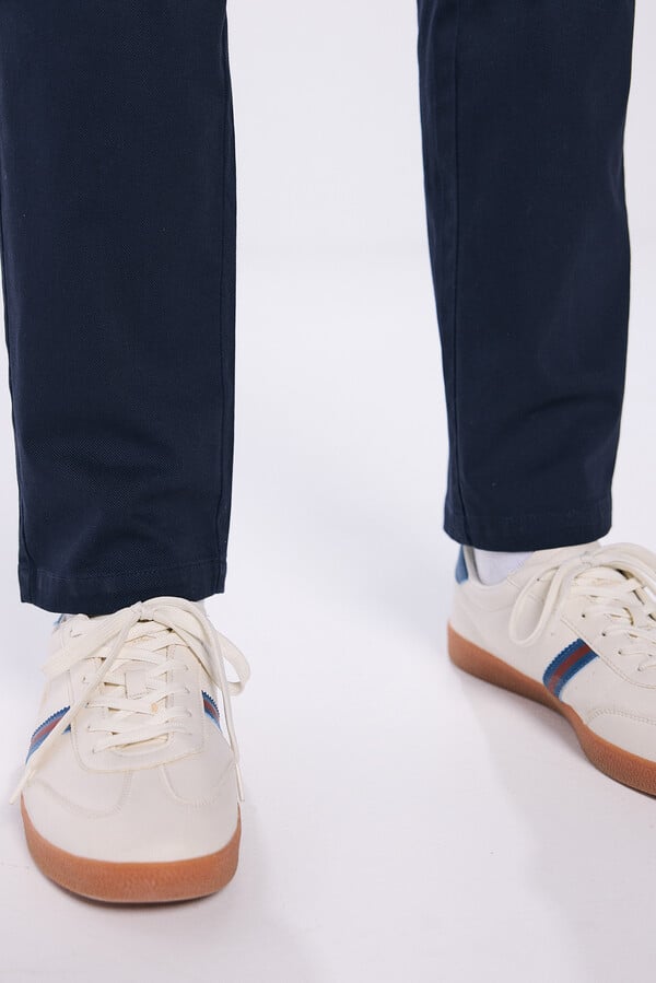 Springfield Pantalón chino vestir comfort slim fit azul