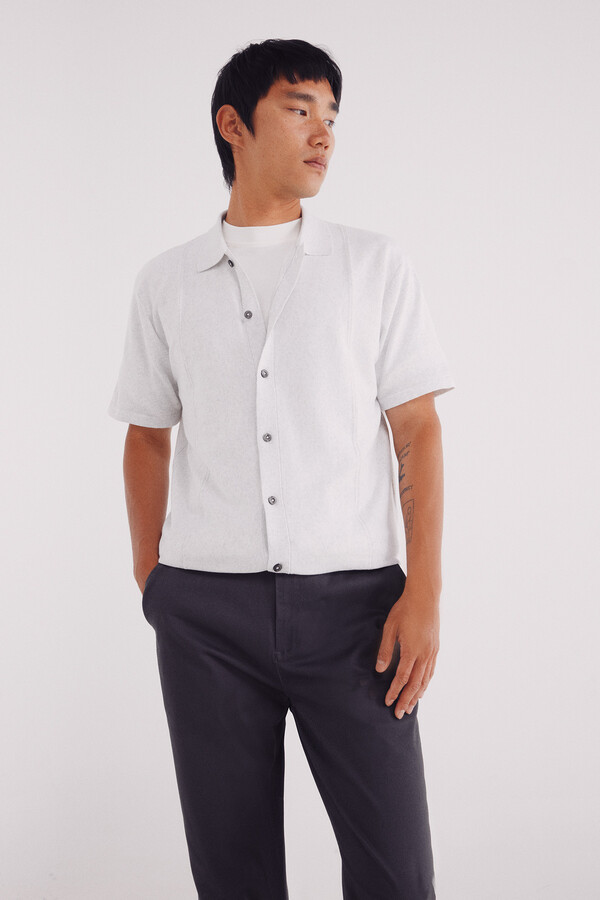 Springfield Pantalón chino microestampado slim fit gris