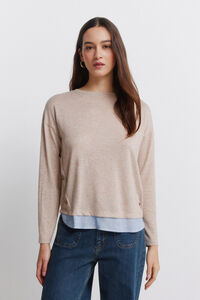 Springfield Playera combinada con botones laterales