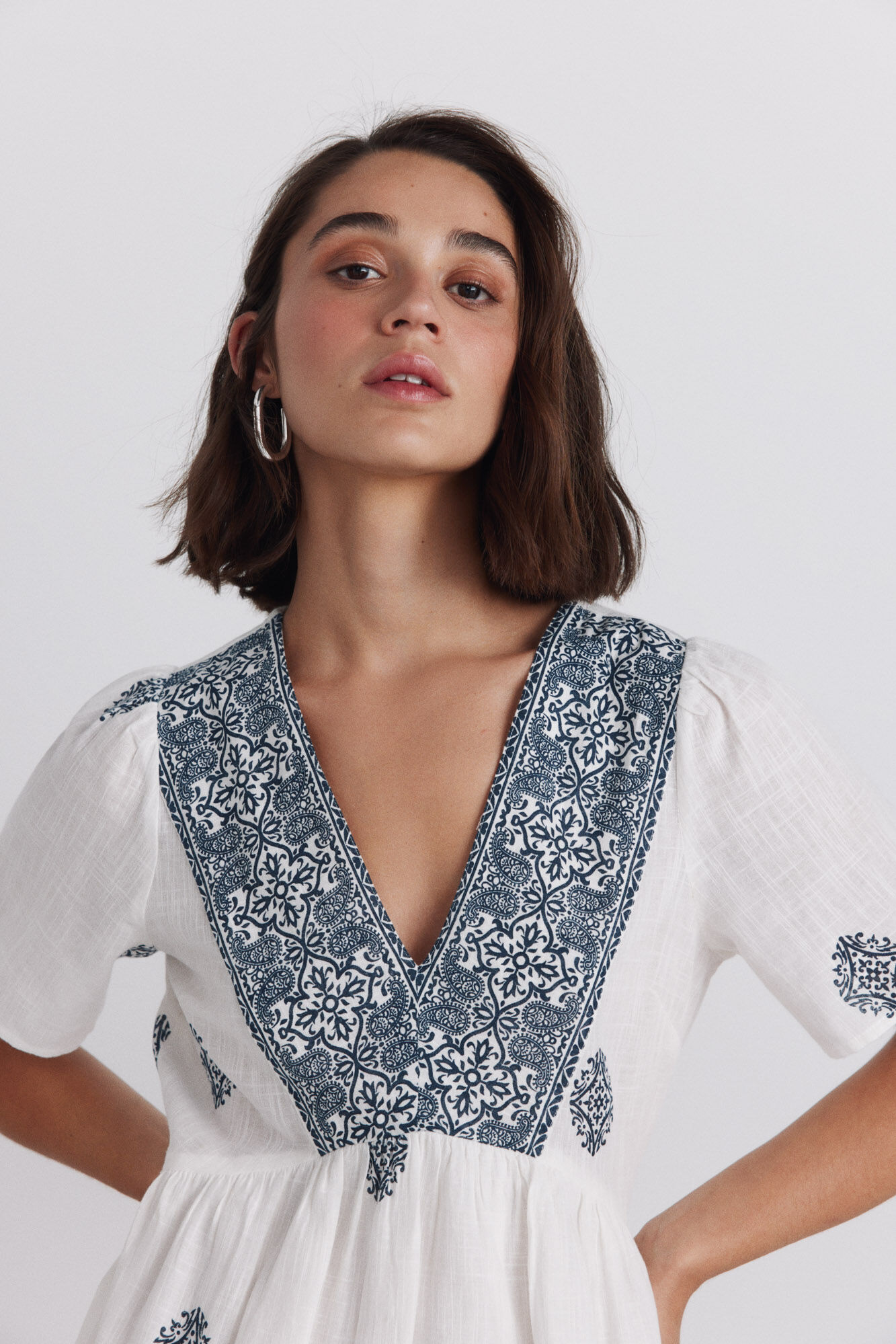 Springfield Vestido estampado cenefa