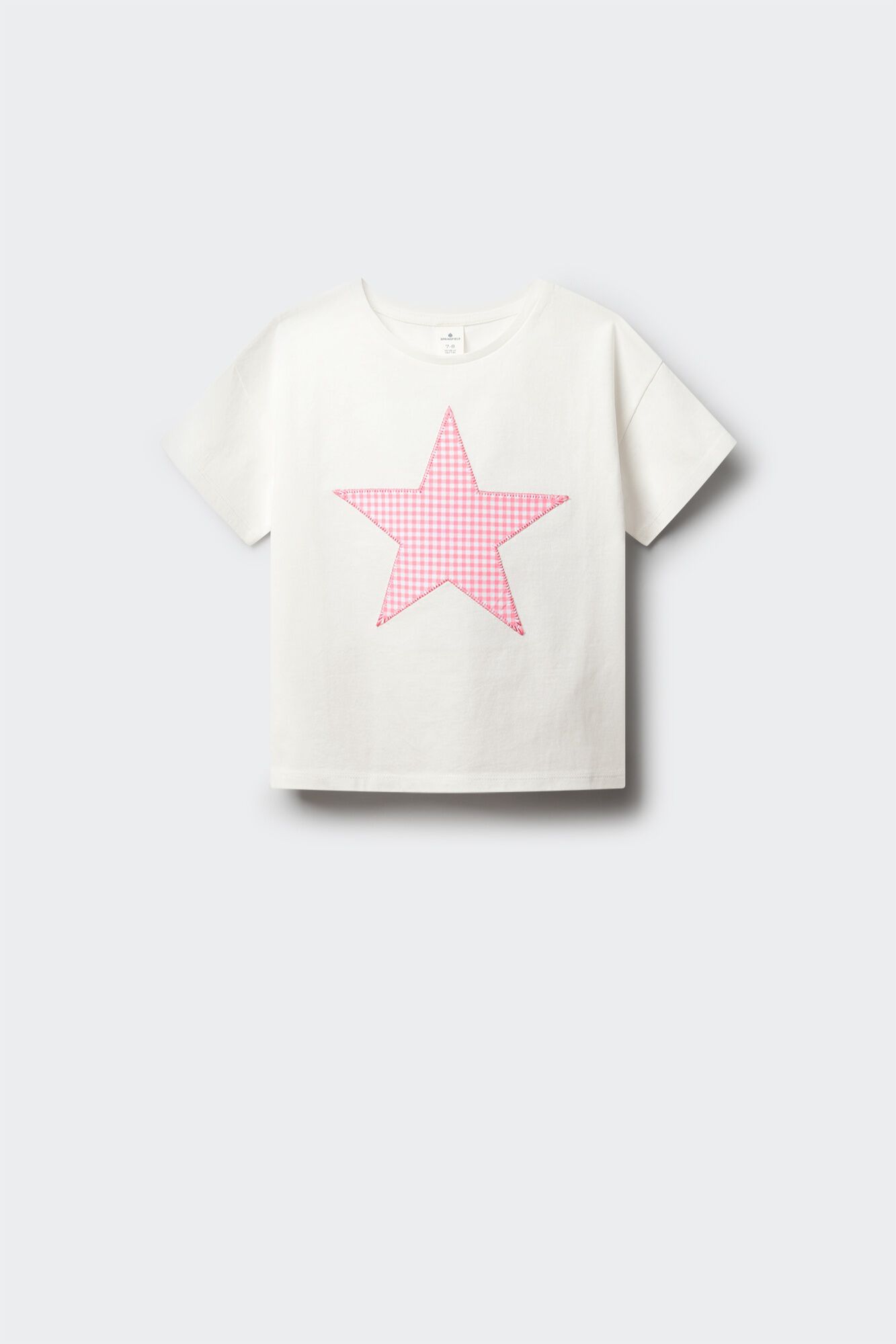 Springfield Kids Playera de manga corta de estrella vichy para ni&ntilde;a