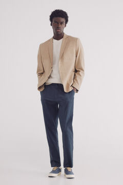 Springfield Blazer lino-algodón beige
