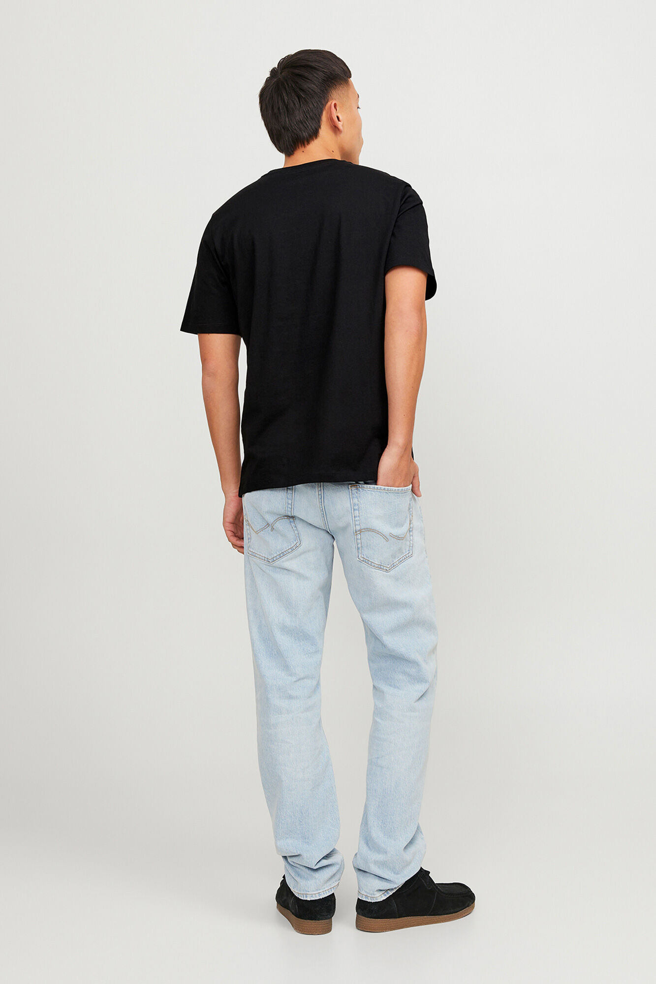 Jack & Jones Playera est&aacute;ndar fit negro