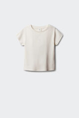 Springfield Kids Playera de manga corta acanalada para ni&ntilde;a marfil
