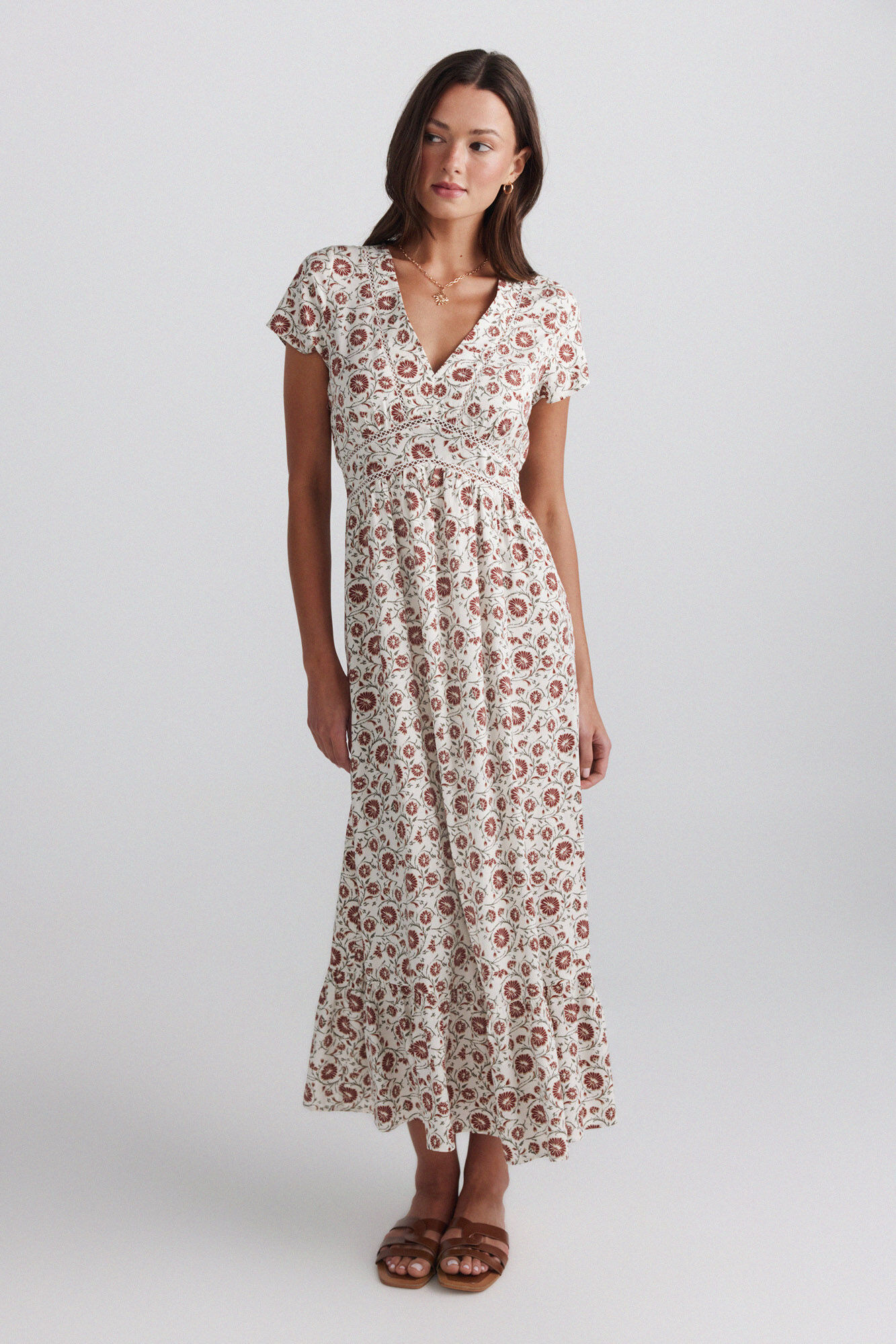 Springfield Vestido estampado de encaje