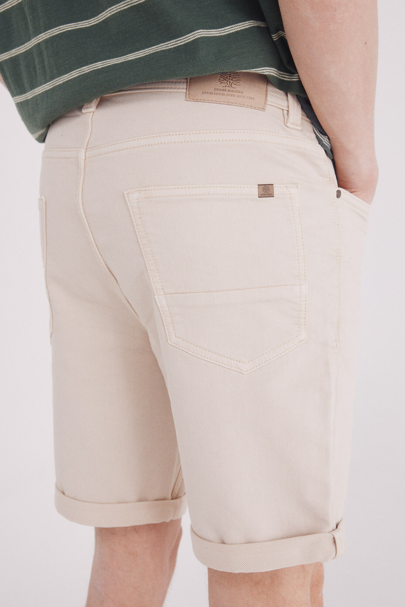 Springfield Bernuda en knit color lavada blanco