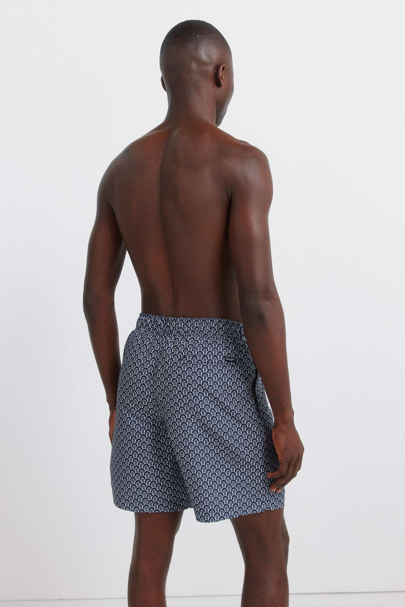 Springfield Traje de ba&ntilde;o estampado geom&eacute;trico azul