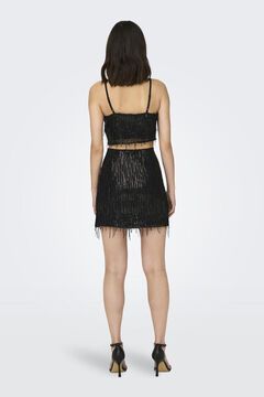 Springfield Falda corta lentejuelas negro