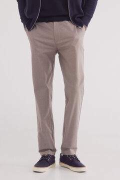 Springfield Pantalón chino estructura comfort fit café