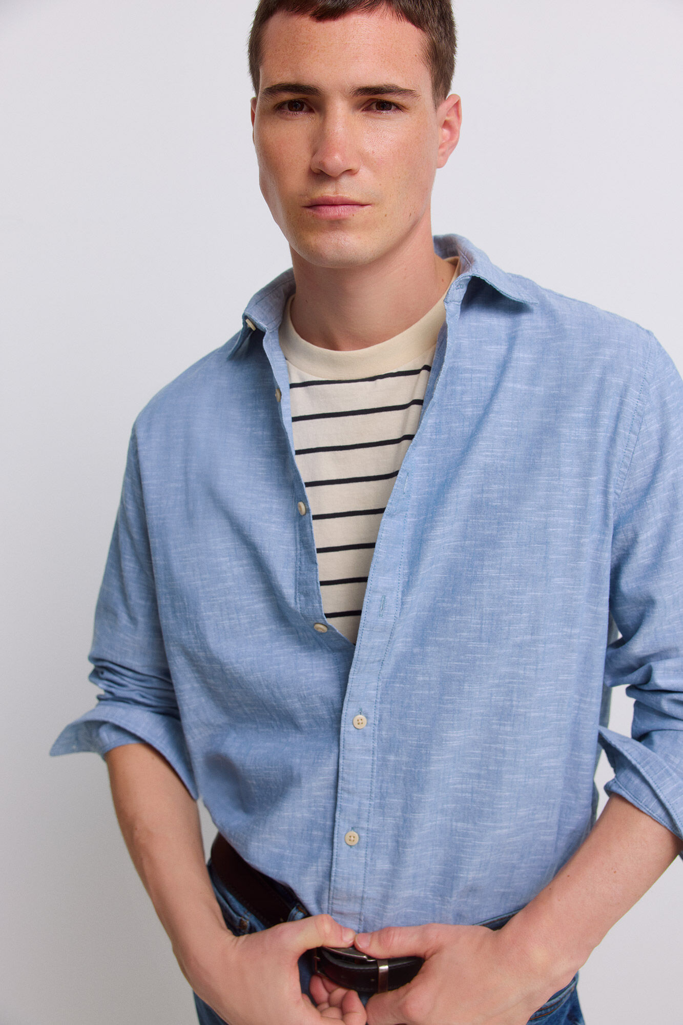 Springfield Camisa tipo lino