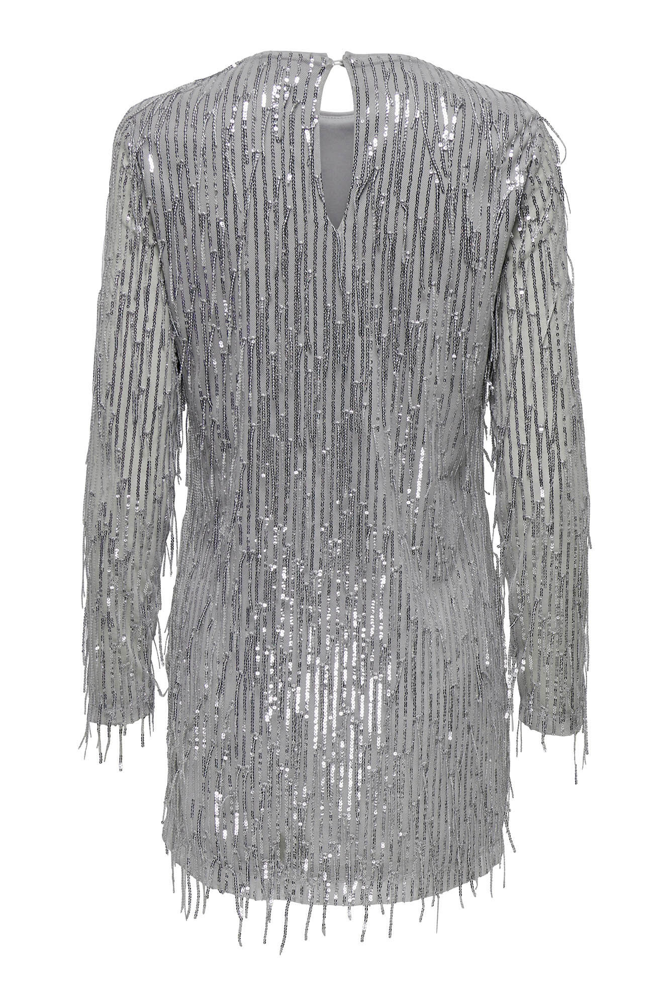 Only Vestido corto lentejuelas gris