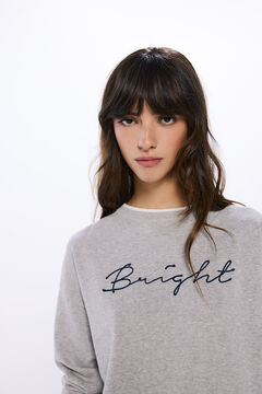 Springfield Suéter "Bright" combinado algodón gris