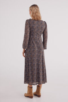 Springfield Vestido midi estampado marino
