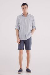 Springfield Bermuda color lavada slim fit azul indigo