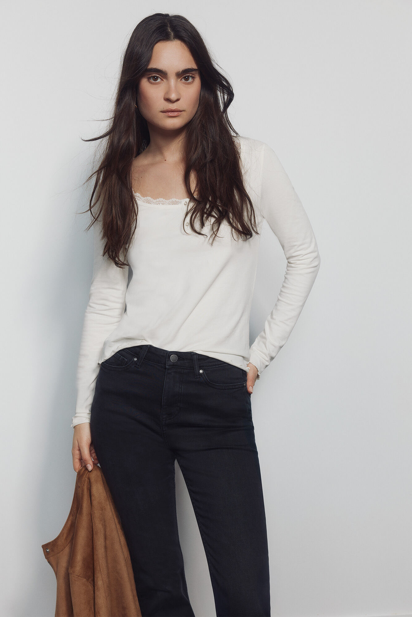 Springfield Jeans de corte bota negro