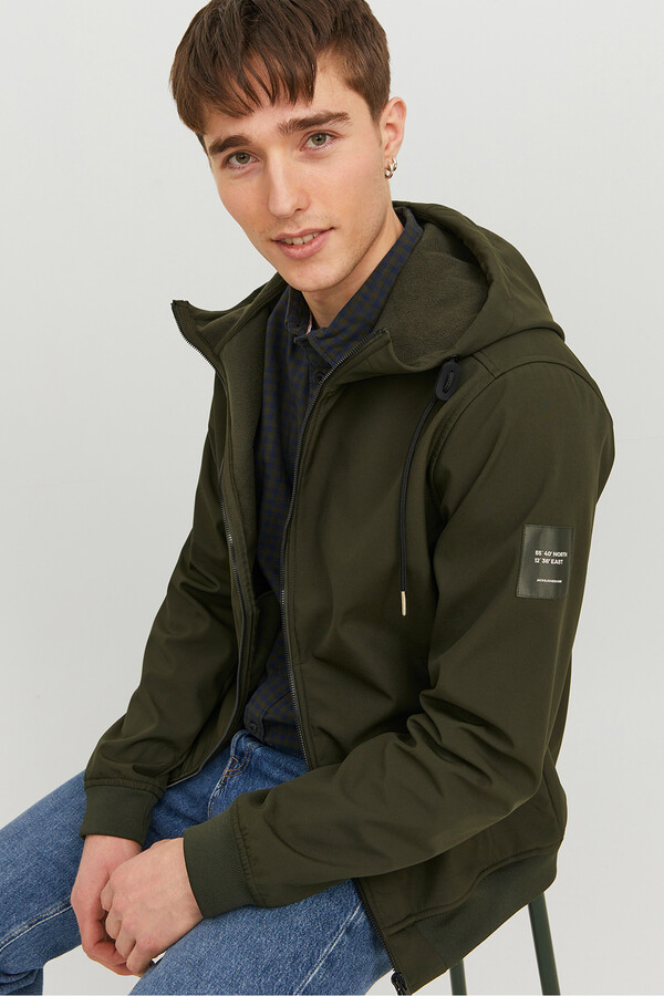Jack & Jones Chamarra ligera capucha verde