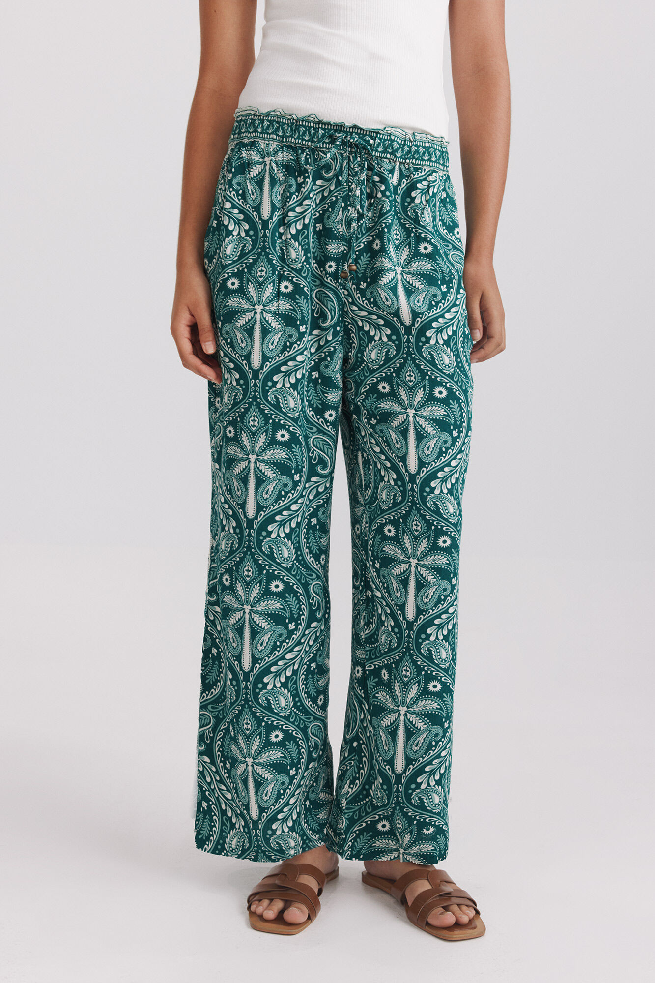 Springfield Pantal&oacute;n fluido estampado