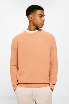 Springfield Suéter estructura bicolor naranja
