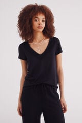 Springfield Playera escote crochet negro