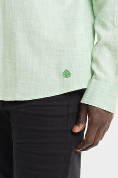 Springfield Camisa estructura bicolor kaki