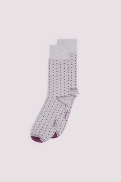 Springfield Calcetín jacquard lunares gris