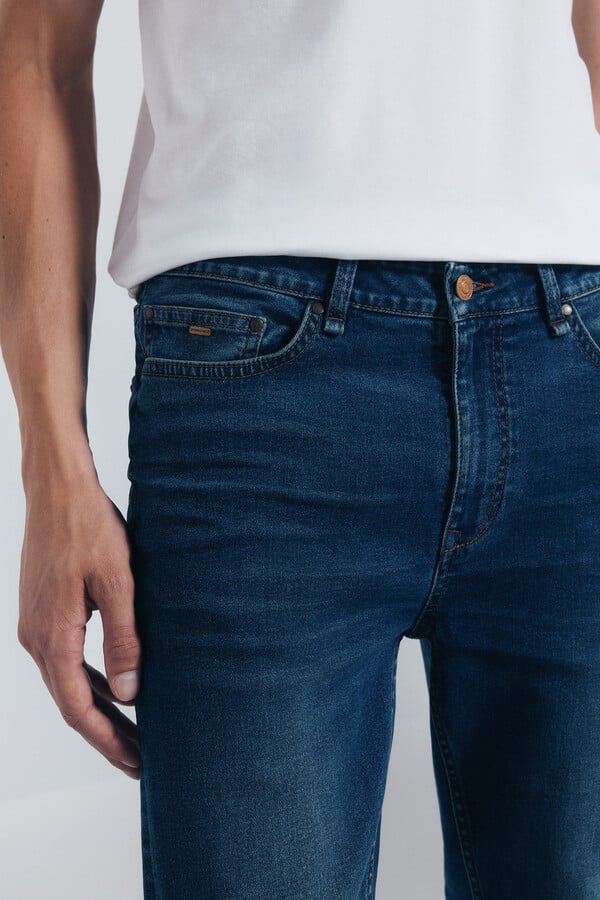 Springfield Jeans sobretintado skinny fit turquesa