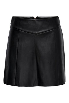 Springfield Falda corta polipiel negro