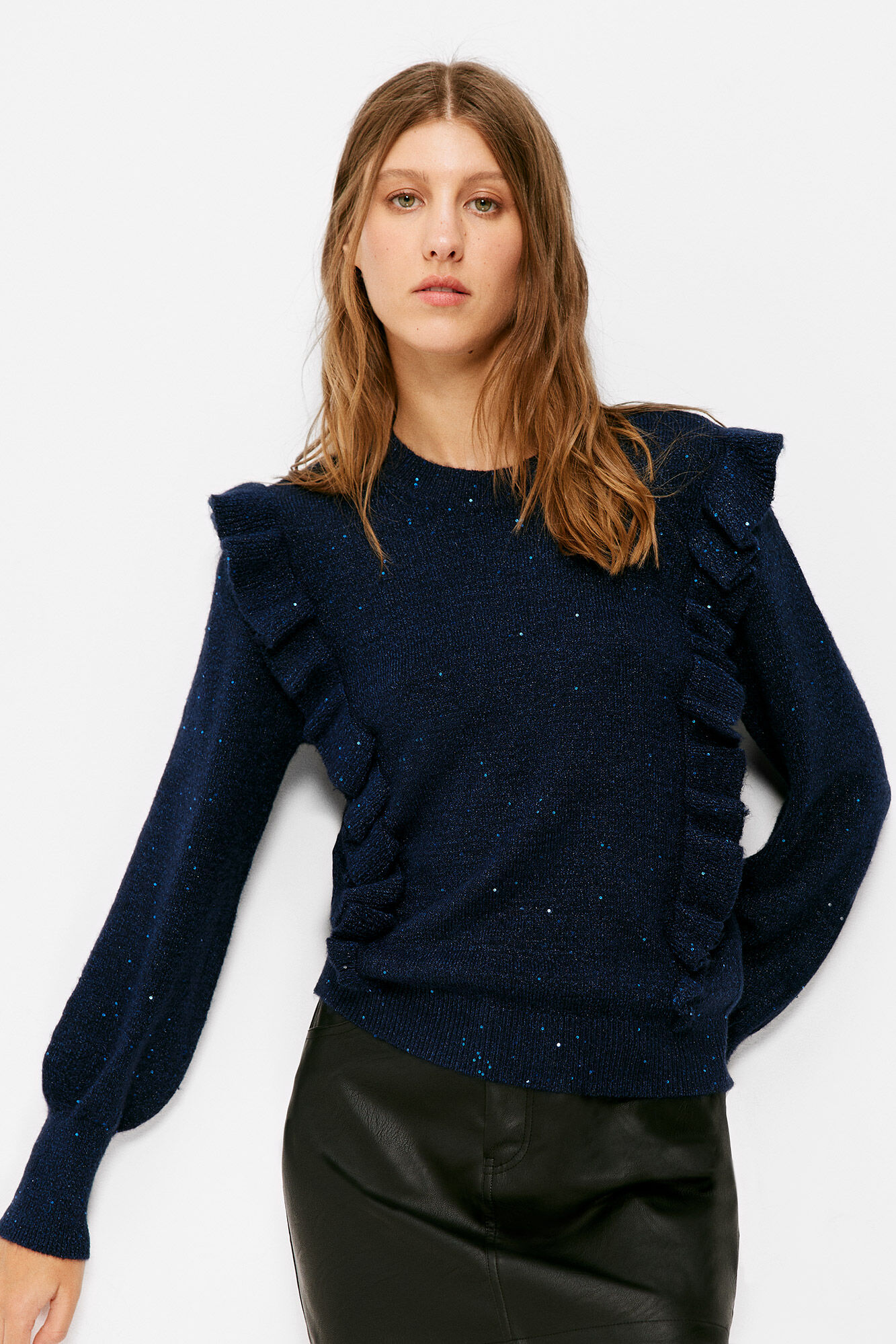 Sueter Volantes Lentejuelas Sueteres y cardigans de mujer Springfield MX
