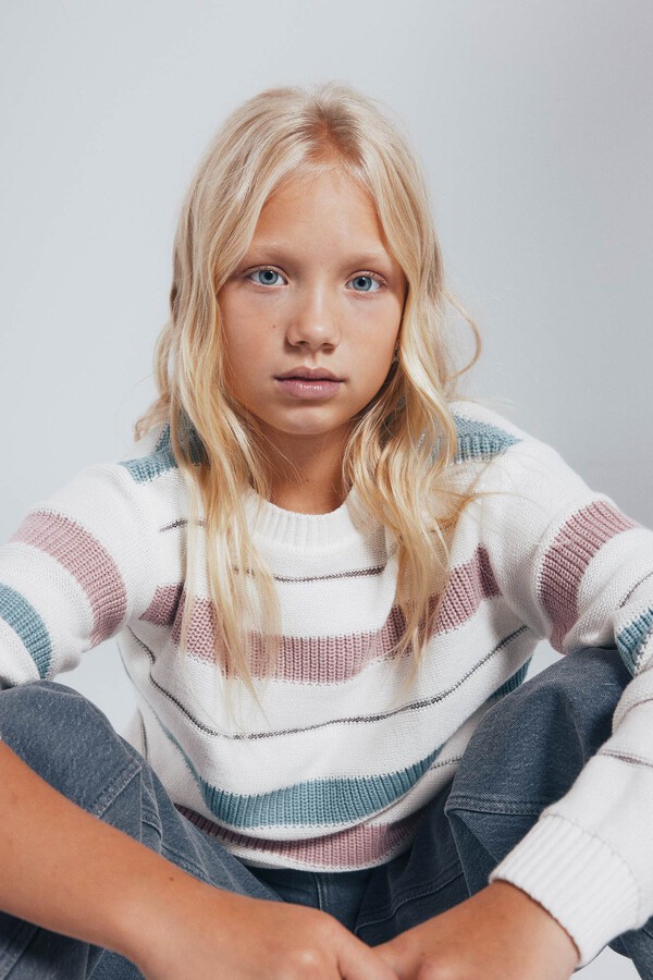 Springfield Kids Suéter rayas niña rosa