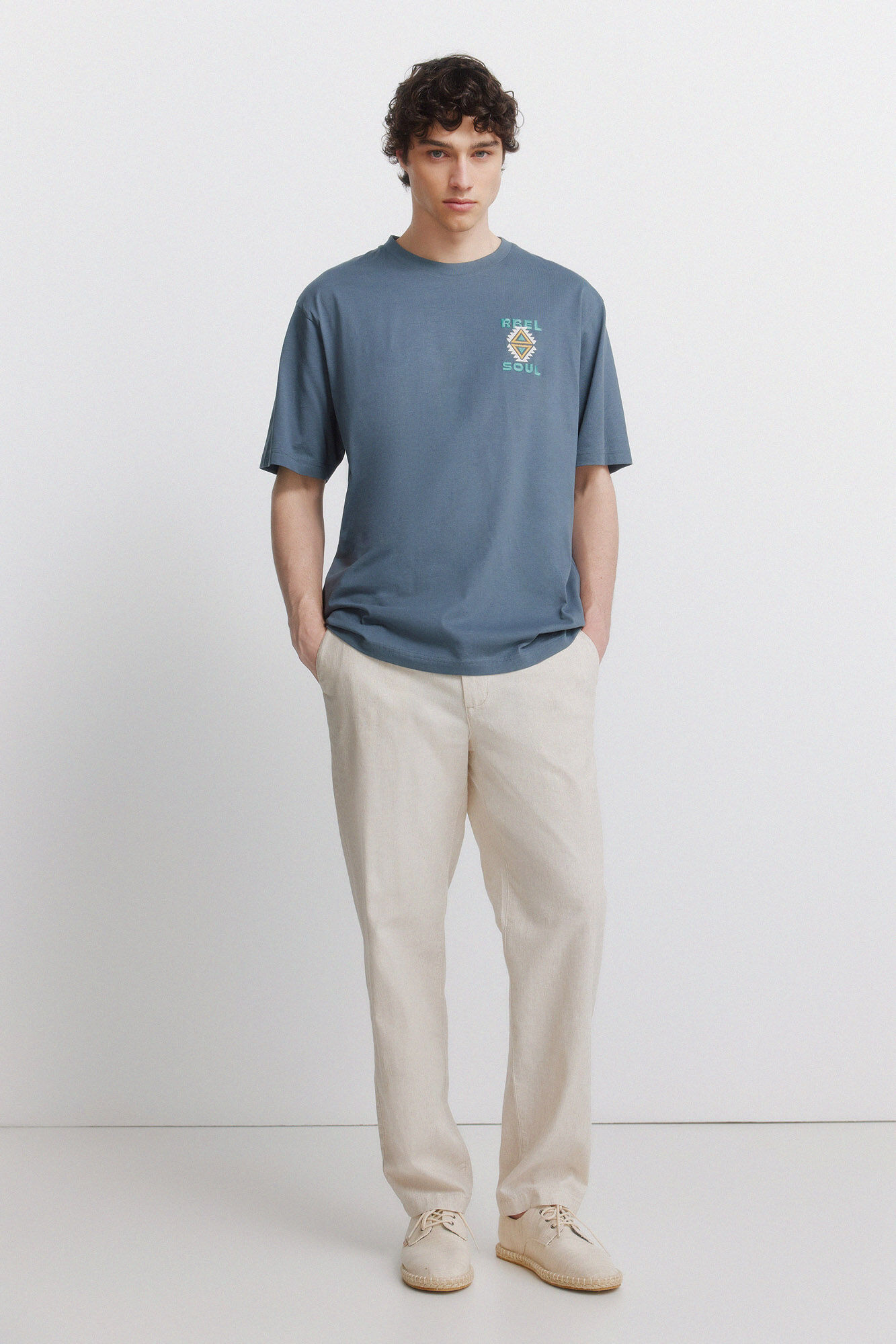 Springfield Playera Rbel nativa azul