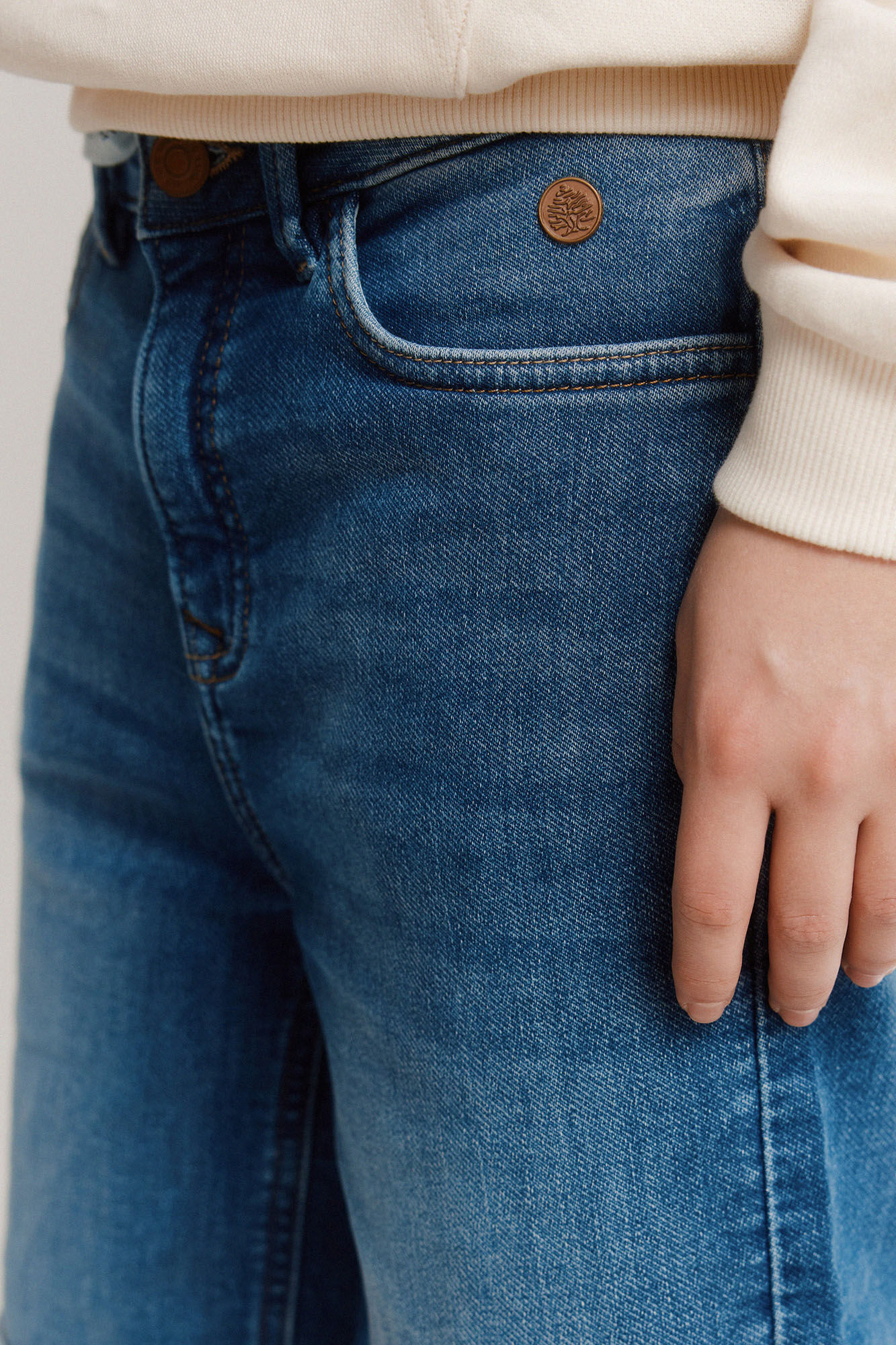 Springfield Kids Bermudas de mezclilla slim knit para ni&ntilde;o azul