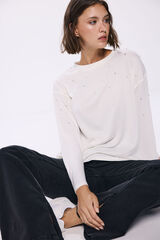 Springfield Playera perlas delantero beige
