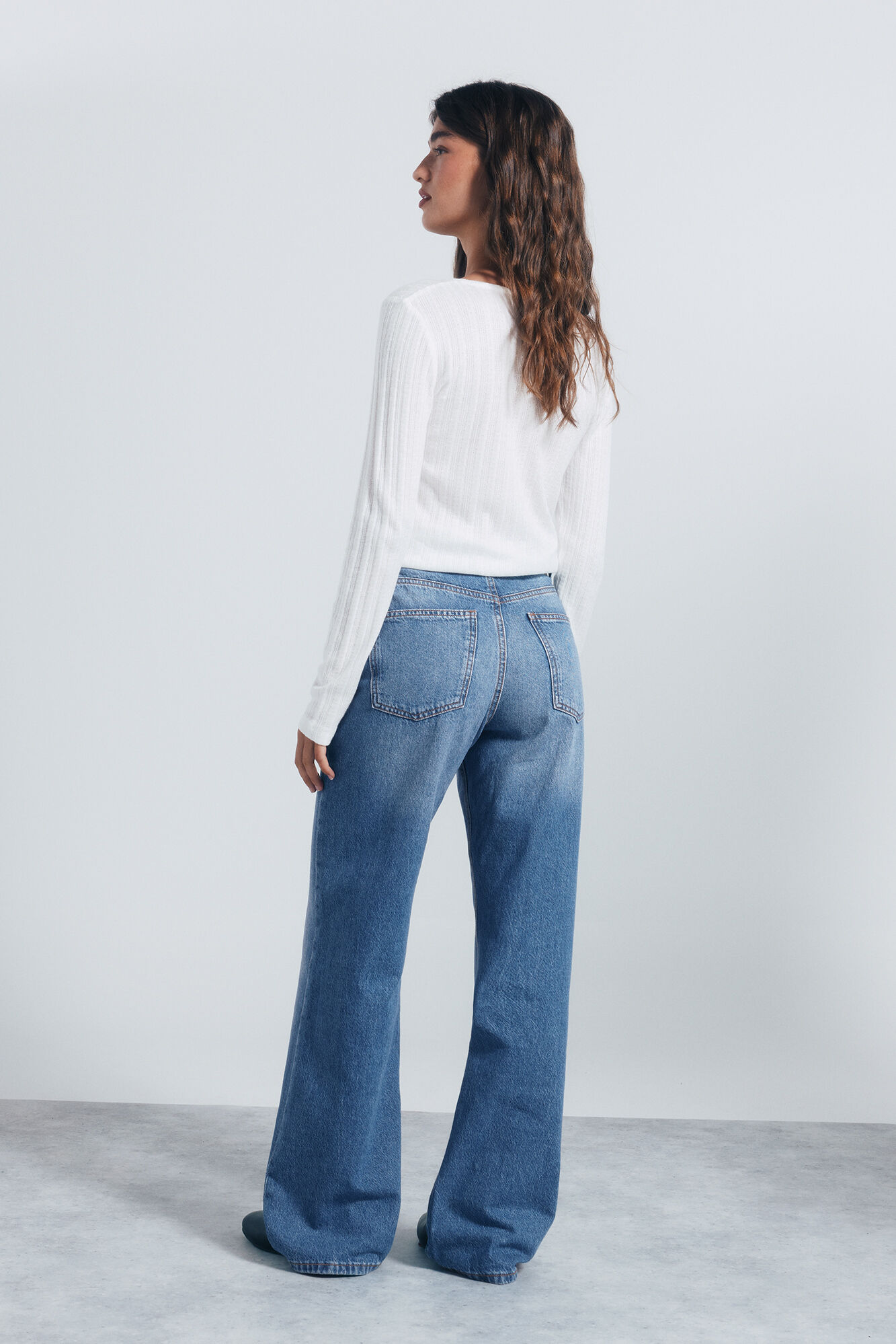 Springfield Jeans wide leg azul