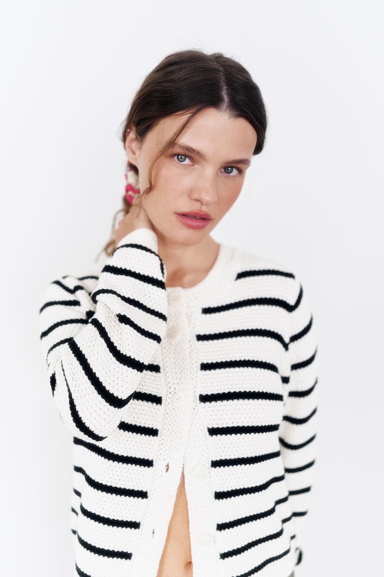 High Spirits C&aacute;rdigan "Mayan Wave"  marfil