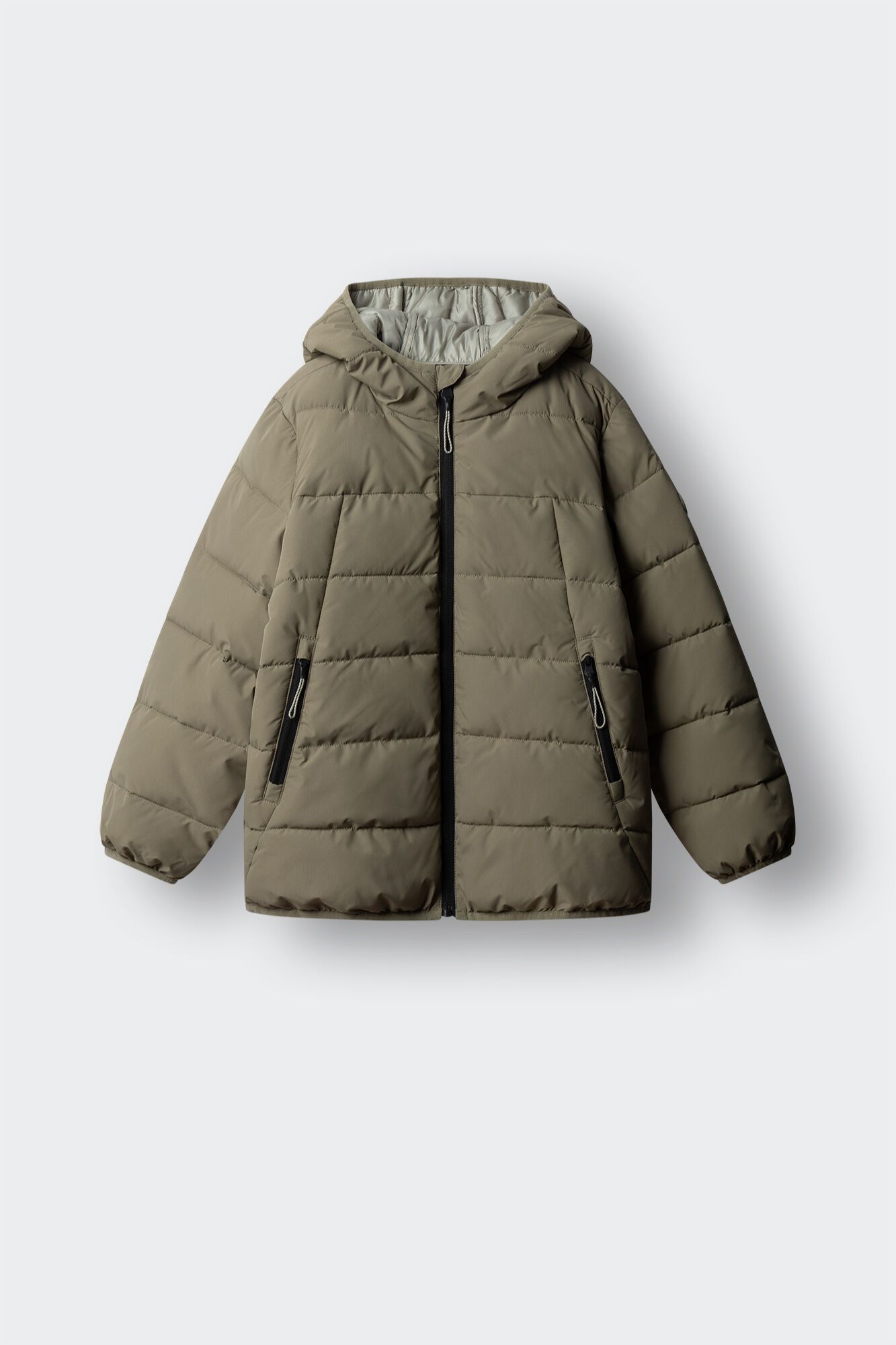 Springfield Kids Chamarra acolchada puffa a cuadros para ni&ntilde;o khaki