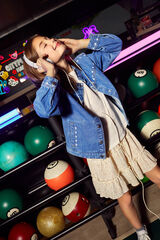Springfield Chaqueta denim bordado niña azul