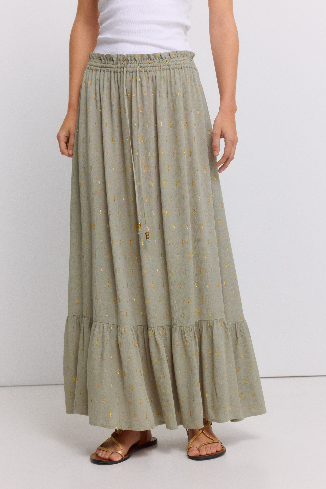 Springfield Falda larga con volantes de lurex