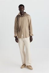 Springfield Camisa de estructura beige