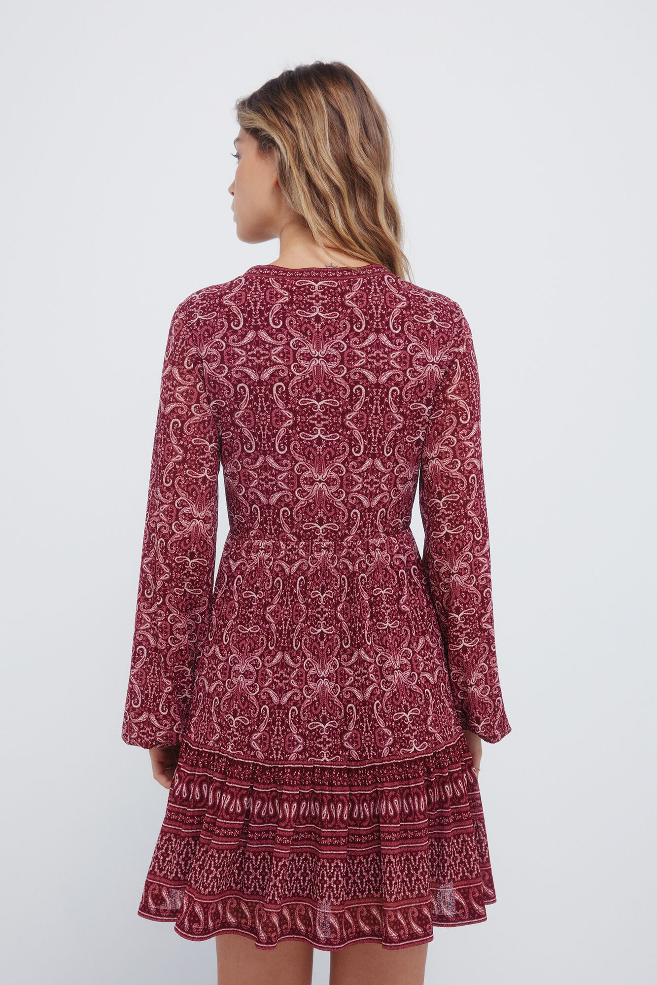 Springfield Vestido corto con estampado short p&uacute;rpura