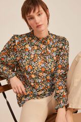 Springfield Playera Cuello Perkins Estampada negro
