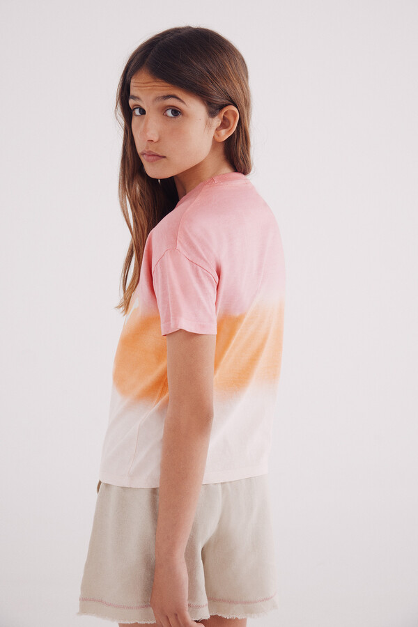 Springfield Kids Playera dip dye niña naranja