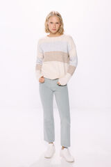 Springfield Pantalón pana kick flare verde