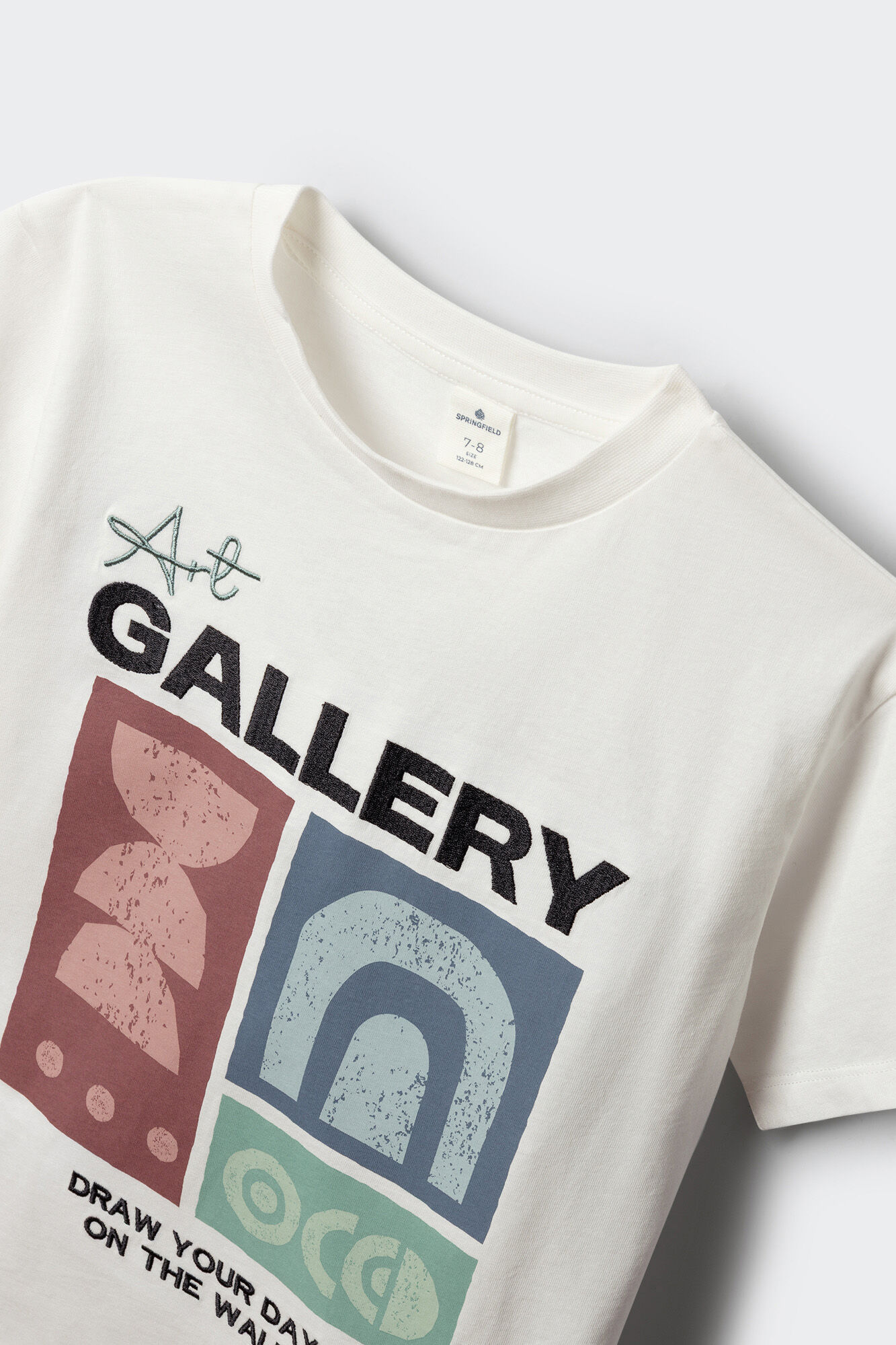 Springfield Kids Playera manga corta para ni&ntilde;o marfil
