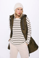 Springfield Chaleco acolchado capucha resistente al agua khaki