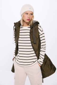 Springfield Chaleco acolchado capucha resistente al agua khaki