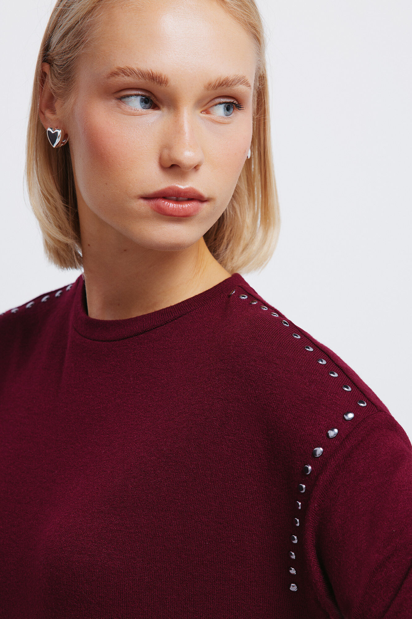 Springfield Playera de punto con corte de tejido